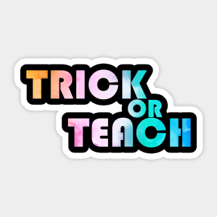 colorful trick or teach Sticker